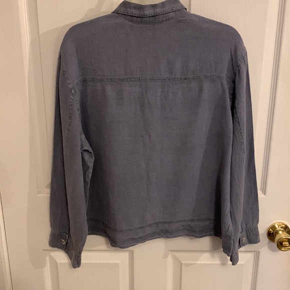Willow 100% Linen Lagenlook Long Sleeve Layering Top - Picture 2 of 16
